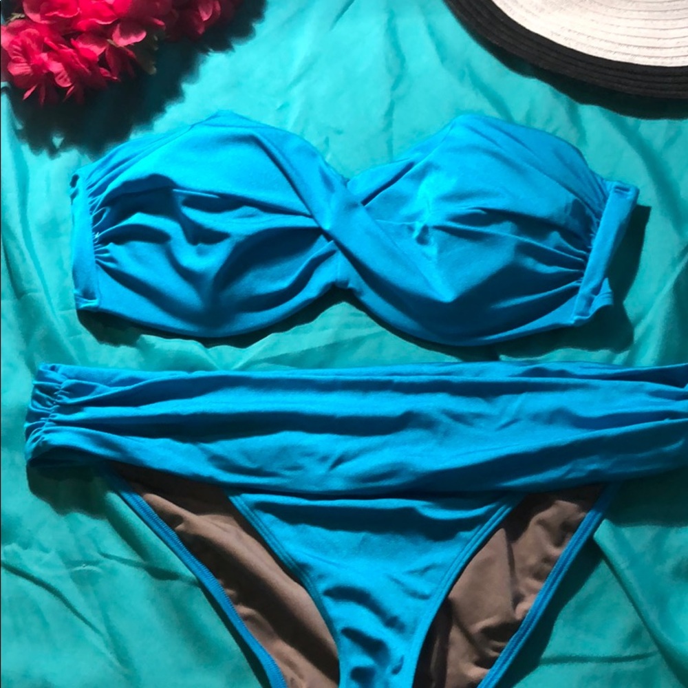 Blue Victoria’s Secret bathing suit set